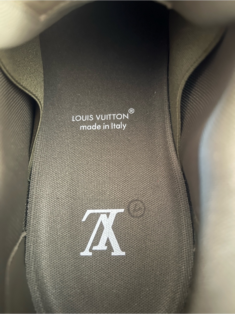 Louis Vuitton Men's Olive Green & Beige Camouflage Low-Top Sneakers - Picture 7 of 9